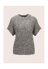 MADELEINE - Pullover mit Metallic-Effekt - steingrau / wollweiß / multicolor