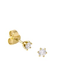 MONCARA - Damen Ohrstecker, 585er Gold, 2 Diamanten zus. ca. 0,25 Karat - Gelbgold