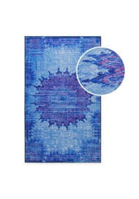 WECONhome Badteppich Healing - - Badteppich - blau multi