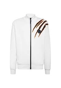 PLEIN SPORT - Sweatjacke SCRATCH - black/yellowfluo