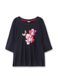 sheego - 3/4-Arm-Shirt - tiefblau