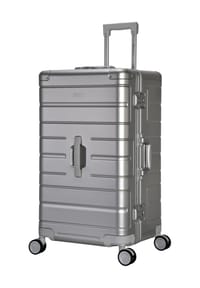eminent GOLD ATHENS - 4-Doppelrollen-Trolley Trunk, Hartschale, Aluminium, Netzfach - ALUMINIUM