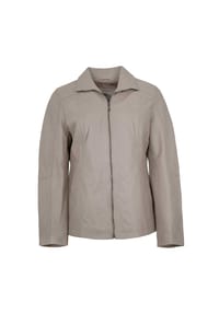 JILANI - Damen Lederjacke Lammnappa light grey - light grey
