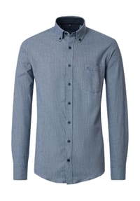 CASAMODA - Freizeithemd, Comfort-Fit, Button-Down-Kragen, für Herren - 100 BLAU