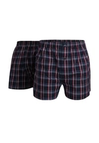 GÖTZBURG - Herren Boxershorts 2er Pack - Poplin, Pure Cotton, Unterwäsche Set - Blau/Weiß