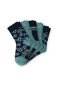 SCHIESSER - Jungen Socken, 5er Pack - "Legwear Kids", Muster, Baumwolmischung - Blau