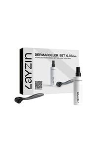LAYZIN - Dermaroller Set 0,55 mm mit Reinigungsspray - 