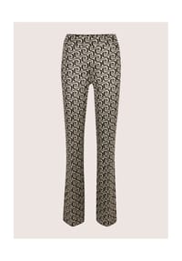 MADELEINE - Jerseyhose mit Retro-Muster - perlweiß / schwarz / multicolor