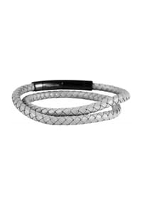 Adelia's - Adelia's Herren Armband aus Edelstahl - grau schwarz