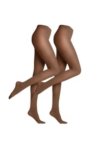 FALKE - Damen Feinstrumpfhose 2er Pack - Pure Matt 50 Den, Transparent, semi-opaque - Anthrazit
