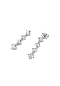 SMART JEWEL® - Ohrhänger mit Zirkonia, Silber 925 - gold