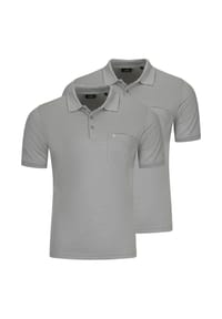 RAGMAN - Poloshirt 2er Pack Basic - Anthrazit