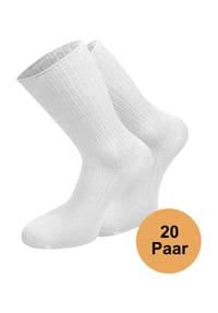 normani® - 20 Paar Baumwollsocken Unisex - Schwarz