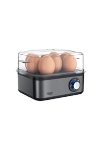 COFI - AD 4486 GM Eierkocher für 1 bis 8 Eier, mit automatischer Abschaltung - Dunkelgrau 21,5 × 17,5 × 15,5 cm