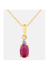 Diamant L'eternel - Kette mit Anhänger, mit Rubin, 375 Gelbgold - gold