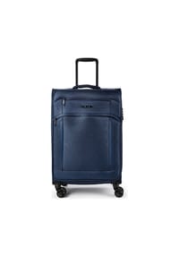 d & n® Travel Line 9804 - Travel Line 9804 4 Rollen Trolley M 68 cm mit Dehnfalte - black