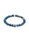 KUZZOÍ Armband Herren Totenkopf Blau-Gefärbter Achat 925 Silber Bild 1
