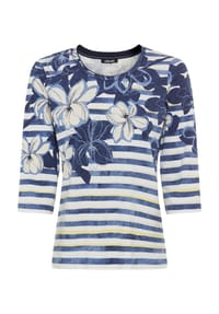 olsen - Shirt, 3/4-Arm, Strass, für Damen - 40173 INK BLUE