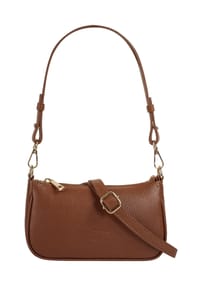 Samantha Look - Umhängetasche Echt Leder, Made In Italy - beige