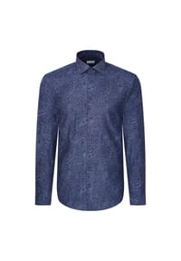 seidensticker - Flanellhemd Schwarze Rose - Indigo Blue (0015)