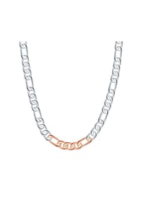 Luluandjane - Damen Kette aus Metall-Legierung in Silber/Roségold - silber