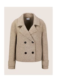 MADELEINE - Caban-Jacke mit breitem Reverskragen - cappuccino / melange