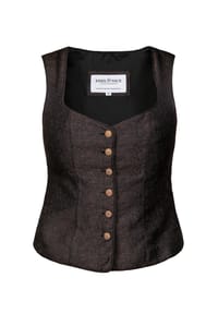 EDELNICE - Trachten Mieder Dorothea - schwarz, beige