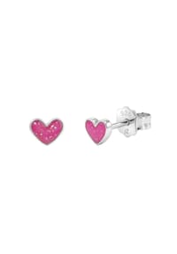 Prinzessin Lillifee - Ohrstecker für Mädchen, Silber 925 | Herz - pink