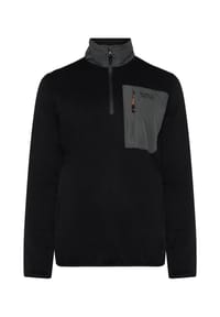 GLOBETROTTER - Fleecejacke, Troyer, für Herren - BLACK BEAUTY