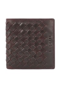 bugatti Woven - Woven Geldbörse Leder 11 cm - dunkelbraun