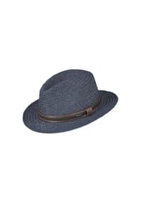 LERROS - Strohhut geflochten im Panama-Stil - CLASSIC NAVY