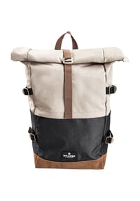 WALKER CONCEPT - Freizeitrucksack, Roll Top, Laptopfach - BEIGE/ANTHRAZIT