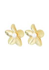 Adelia's - Edelstahl Schmuckset mit Ohrringe + Halskette + Anhänger goldfarben - gold