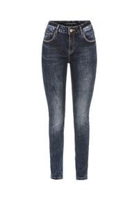 CIPO & BAXX® - Jeans mit dezenter Waschung und coolen Nieten, WD460 - blue