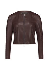Vera Mont - Kunstlederjacke, Reißverschlusstaschen, für Damen - 1100  CRYSTAL GRAY