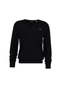GANT - Herren Strickpullover - CLASSIC COTTON V-NECK, Baumwolle, V-Ausschnitt, Regular Fit - Dunkelblau