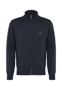 FYNCH-HATTON® - Strickjacke, Stehkragen, uni, für Herren - taupe