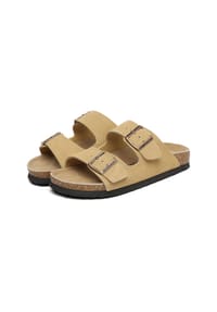 EVERAU® - Damen Leder Sandalen Mallard - CAMEL
