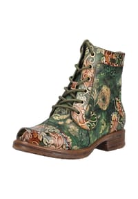 LAURA VITA® - Leder/Textil Stiefelette - Blau/Rot