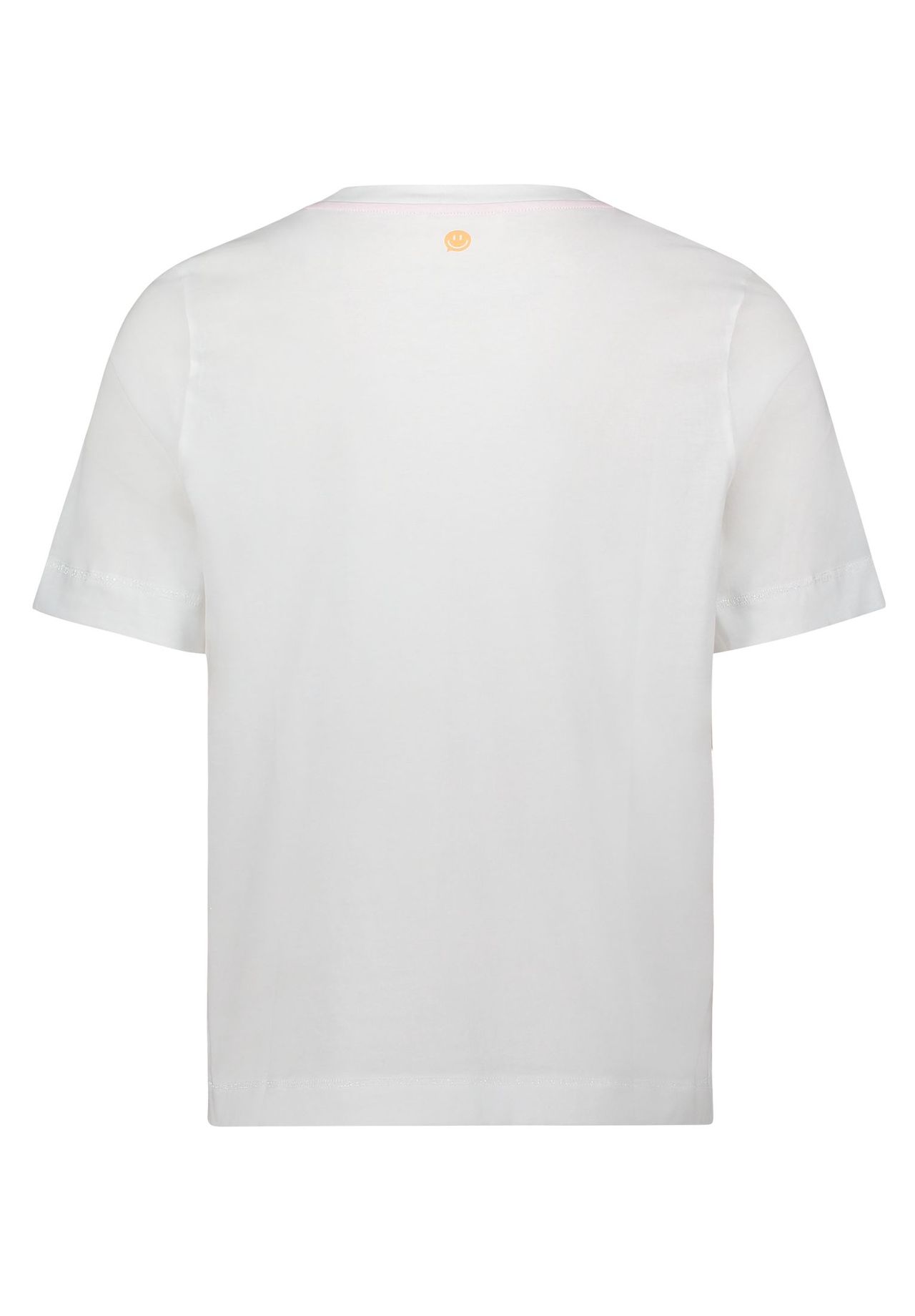 Cartoon Kurzarm-Shirt Mit Rundhalsausschnitt, Weiß, 34
