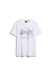 Superdry. - Herren T-Shirt - VI Heritage Relaxed Tee , T-Shirt, Baumwolle, Rundhals, Logo, einfarbig - Dunkelblau