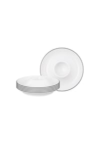 Seltmann Weiden Eierbecher Lido Black Line ø 12,5 cm 6er Set weiß - LIDO BLACK LINE - weiß