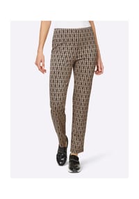 heine - Jersey-Hose - schwarz-beige-gemustert