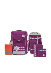 LÄSSIG - School Set Slim Unique - Schulranzen Set 7tlg. (Black) - Dark Blue