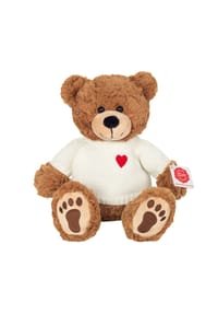 HERMANN Teddy COLLECTION® - Kuscheltier Teddy Percy mit Pullover, Braun Weiß, 30 cm - mehrfarbig