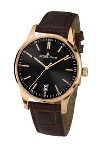 JACQUES LEMANS - LONDON Damenuhr "1-2027D" - ROSÉGOLD/BRAUN
