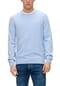 s.Oliver Strickpullover, Rundhals-Ausschnitt, Logo-Stickerei, für Herren Bild 2