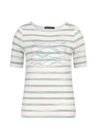 BETTY BARCLAY - Ringelshirt mit U-Boot-Ausschnitt - Cream/Mint