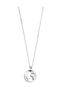 XENOX - Damen Kette mit Anhänger "Weltkugel XS3160", 925er Silber - silber