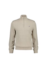 GANT - Herren Strickpullover - CLASSIC COTTON HALF-ZIP, Troyer, Baumwolle - Schwarz